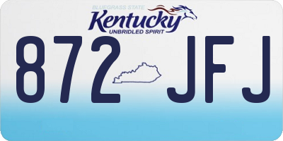 KY license plate 872JFJ