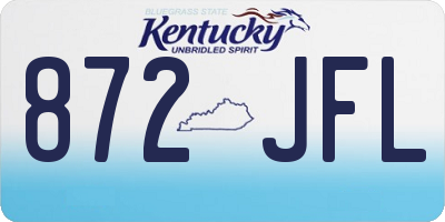 KY license plate 872JFL