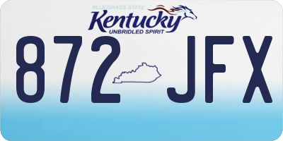 KY license plate 872JFX