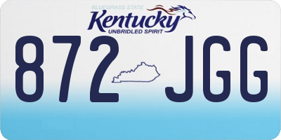 KY license plate 872JGG