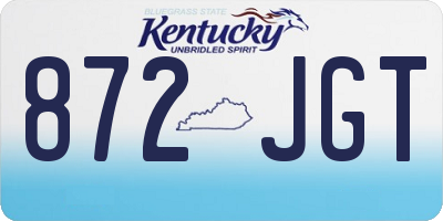KY license plate 872JGT