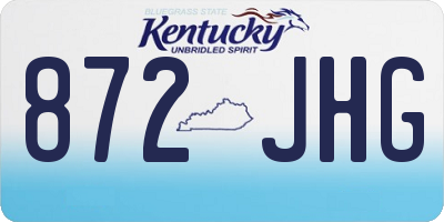KY license plate 872JHG