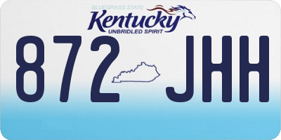 KY license plate 872JHH