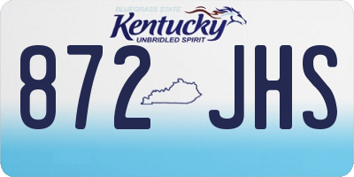 KY license plate 872JHS