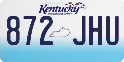 KY license plate 872JHU
