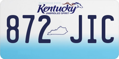 KY license plate 872JIC