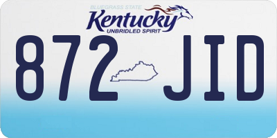 KY license plate 872JID