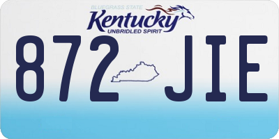 KY license plate 872JIE