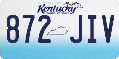 KY license plate 872JIV