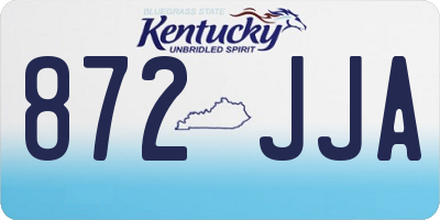 KY license plate 872JJA