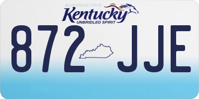 KY license plate 872JJE