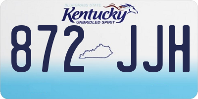 KY license plate 872JJH