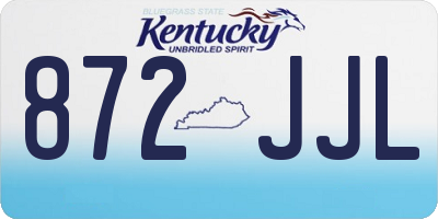 KY license plate 872JJL