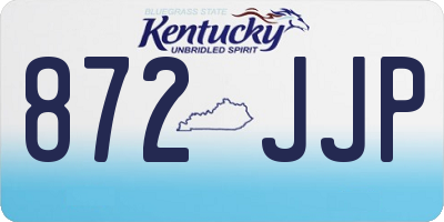 KY license plate 872JJP