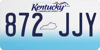 KY license plate 872JJY