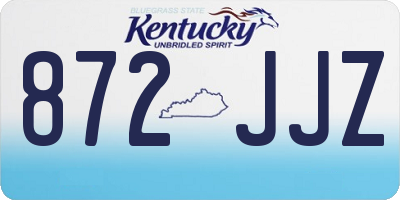 KY license plate 872JJZ
