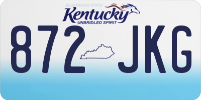 KY license plate 872JKG