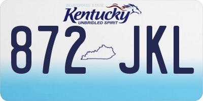 KY license plate 872JKL