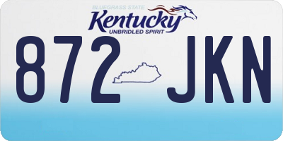 KY license plate 872JKN