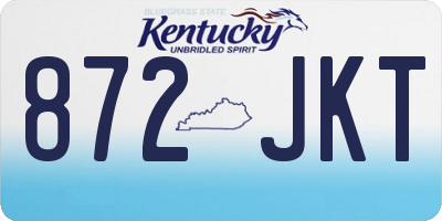 KY license plate 872JKT