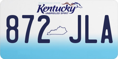 KY license plate 872JLA