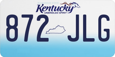KY license plate 872JLG