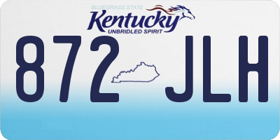 KY license plate 872JLH