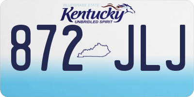 KY license plate 872JLJ