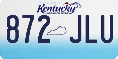 KY license plate 872JLU