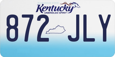 KY license plate 872JLY