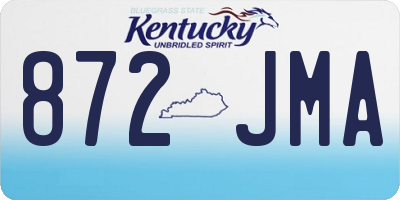 KY license plate 872JMA