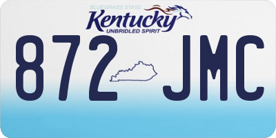 KY license plate 872JMC