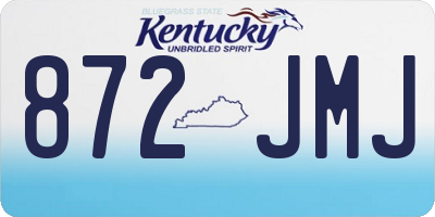 KY license plate 872JMJ
