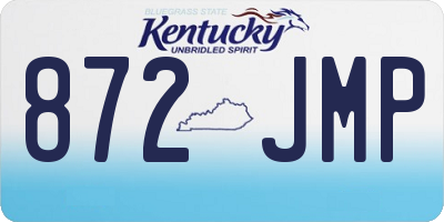 KY license plate 872JMP