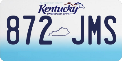 KY license plate 872JMS