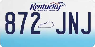 KY license plate 872JNJ