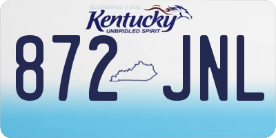 KY license plate 872JNL