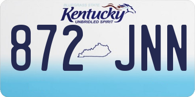 KY license plate 872JNN