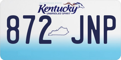 KY license plate 872JNP