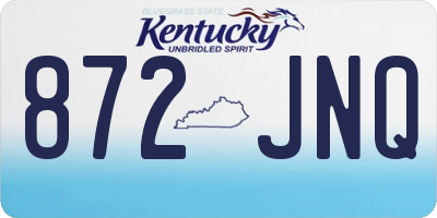 KY license plate 872JNQ