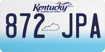 KY license plate 872JPA