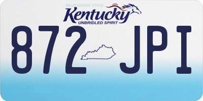 KY license plate 872JPI