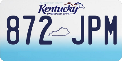 KY license plate 872JPM