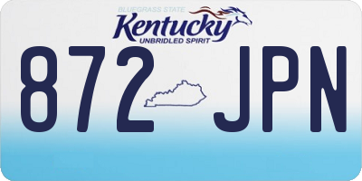 KY license plate 872JPN