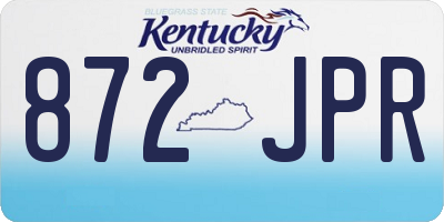 KY license plate 872JPR