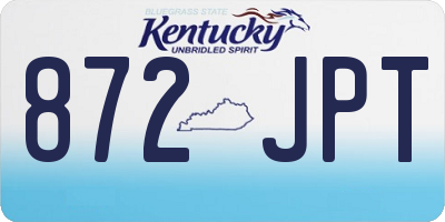 KY license plate 872JPT