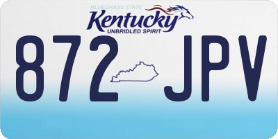 KY license plate 872JPV