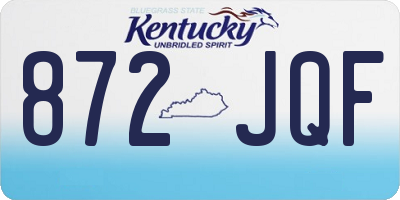 KY license plate 872JQF