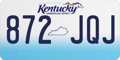 KY license plate 872JQJ