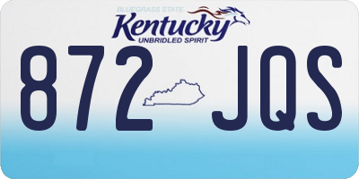 KY license plate 872JQS